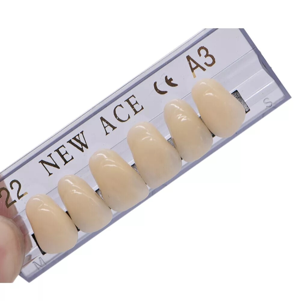 168X Acrylic Resin A1/A2/A3 Dental Denture Teeth Upper Lower Shade 22/23/24# USA