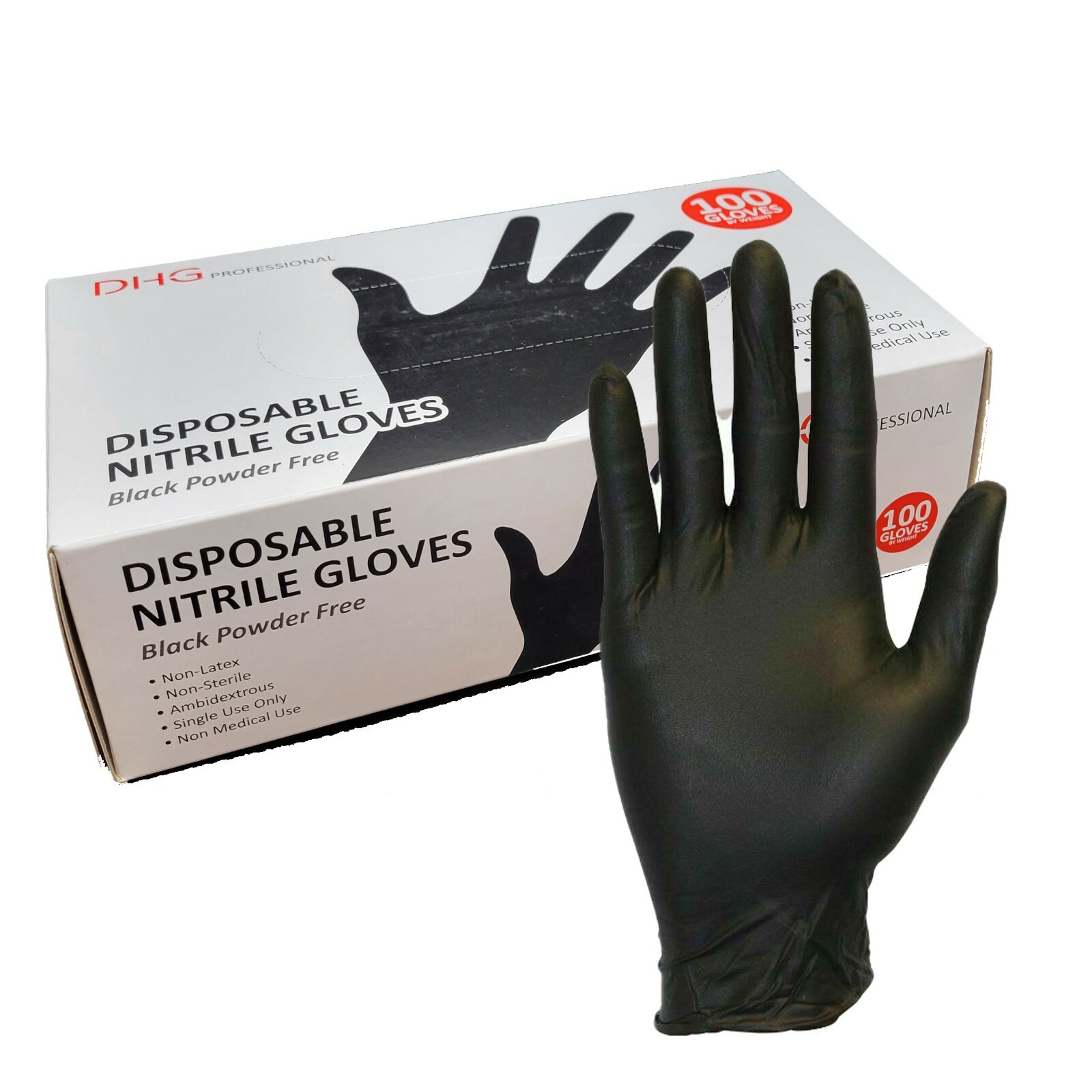 Black Nitrile Disposable Gloves Food handling/Cleaning Gloves, Latex/Powder Free