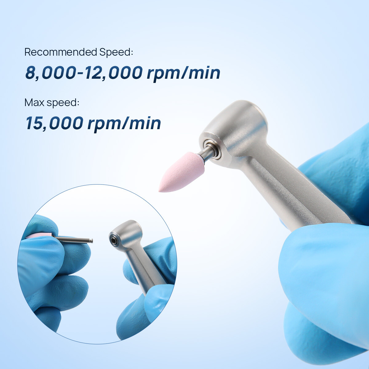 Dental Composite Polishing Kit RA 2.35mm Silicone Burs Polisher for Contra Angle