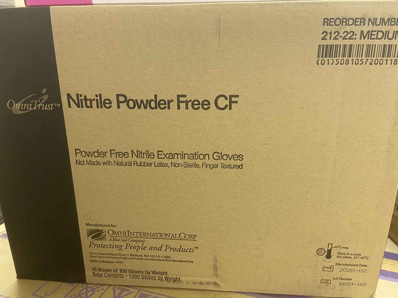 OnmiTrust Nitrile Powder Free CF (Small)