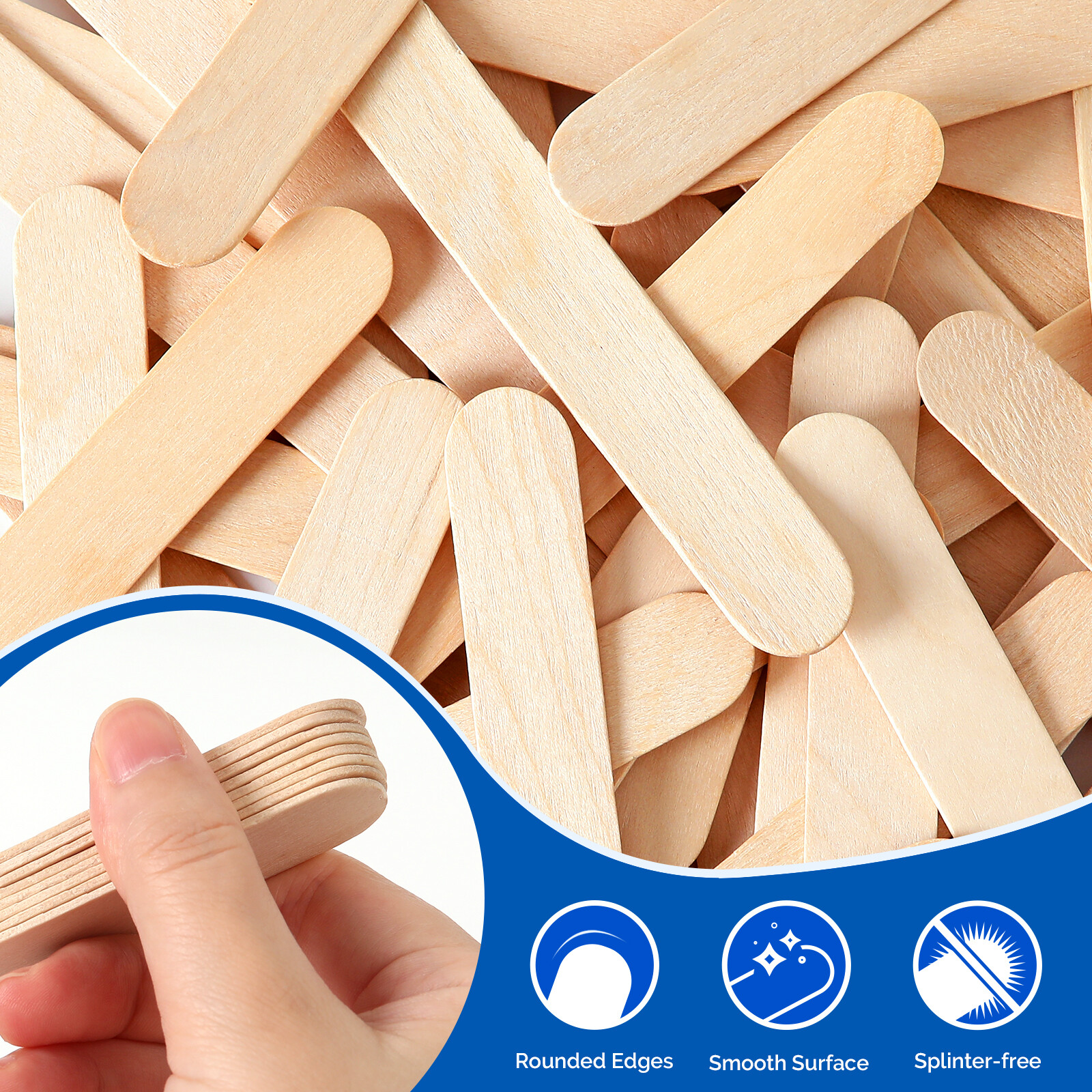 JMU Wooden Sterile Tongue Depressors Sticks 6» Senior Craft Tattoo Sticks 5000