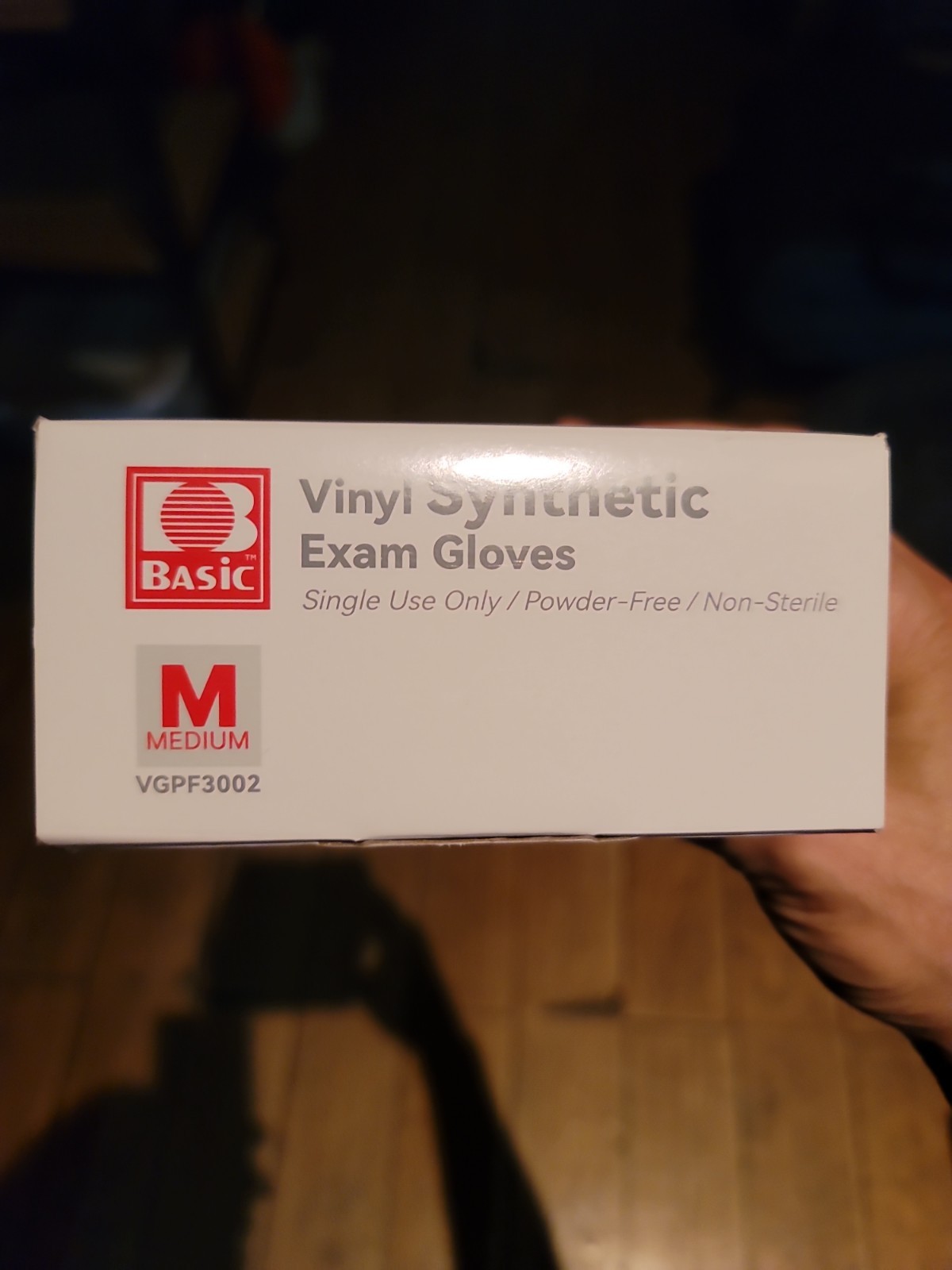 Basic Medium Clear Vinyl Synthetic Exam Gloves – Case of 1000 (VGPF 3002)