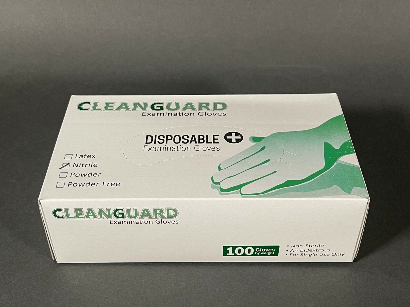 Cleanguard Nitrile Exam Gloves Box of 100 Gloves Size Medium Blue