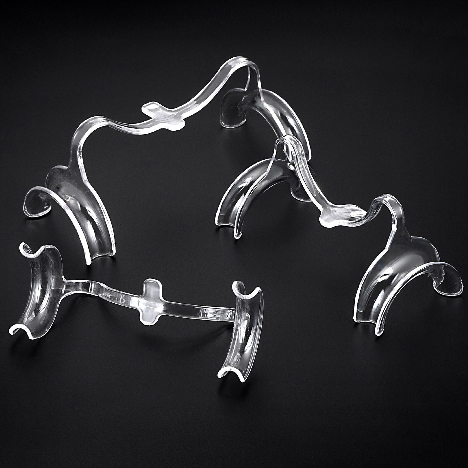 Clear White M-Type Cheek Retractor 10pcs – Medium Size Dental Mouth Opener