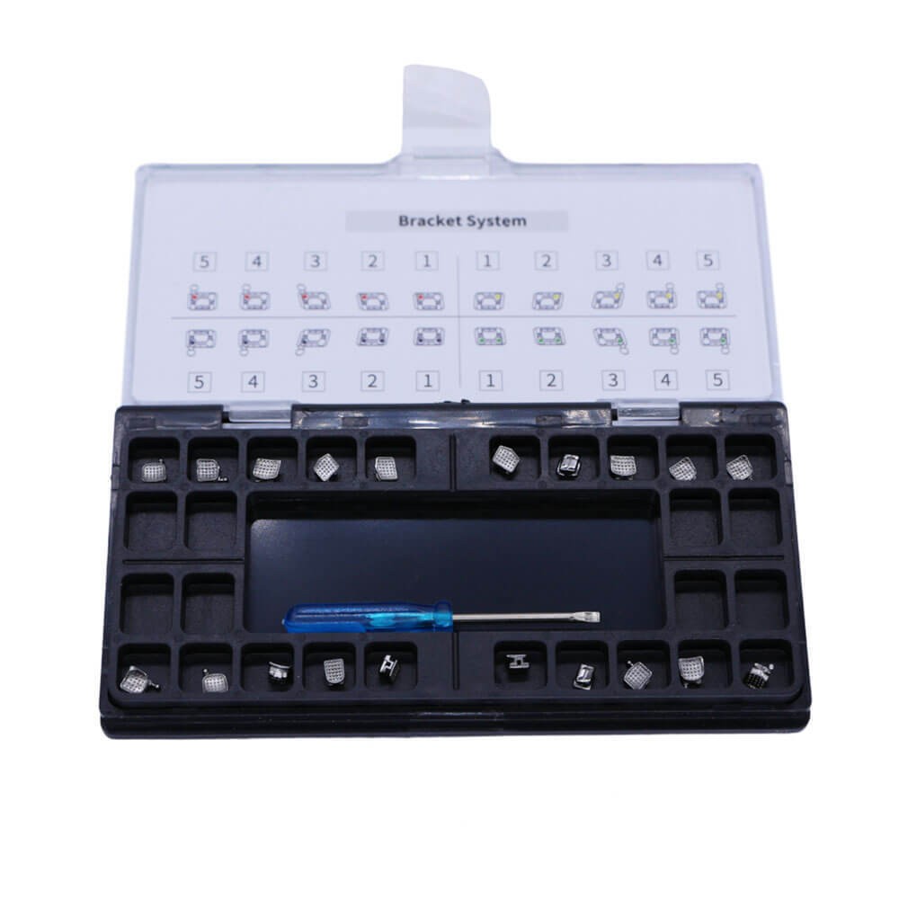 1 Set Dental Monoblock Metal Self-Ligating Bracket Roth 022 345 Hooks 20Pcs