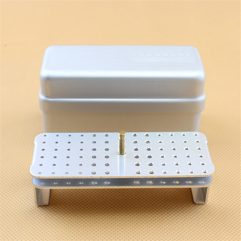 4 Type Dental Bur Holder Aluminum Dental Box Autoclave Sterilizer Burs Endo File