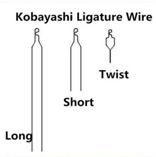 100 Pcs Dental Orthodontic Preformed Kobayashi Ligature Wire Long Short Twisted