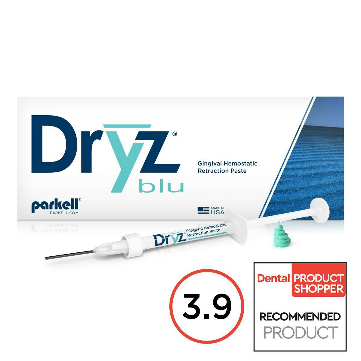 Parkell Dryz Blu Syringe Hemostatic Retraction Paste Syringes USA