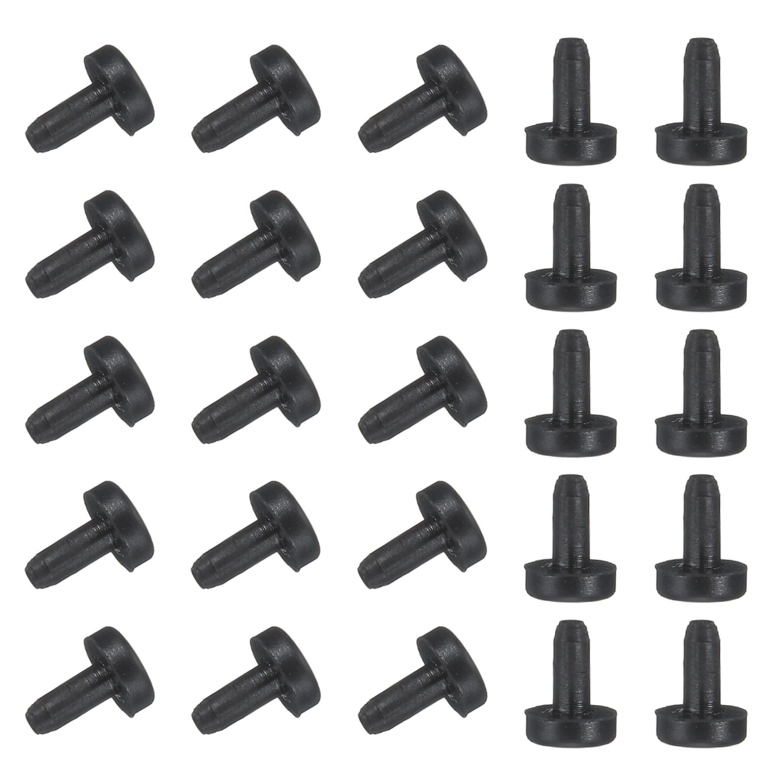 25Pcs T Shaped Solid Silicone Stopper Dia 3.5mm/0.14 Inch Rubber Hole Plugs,