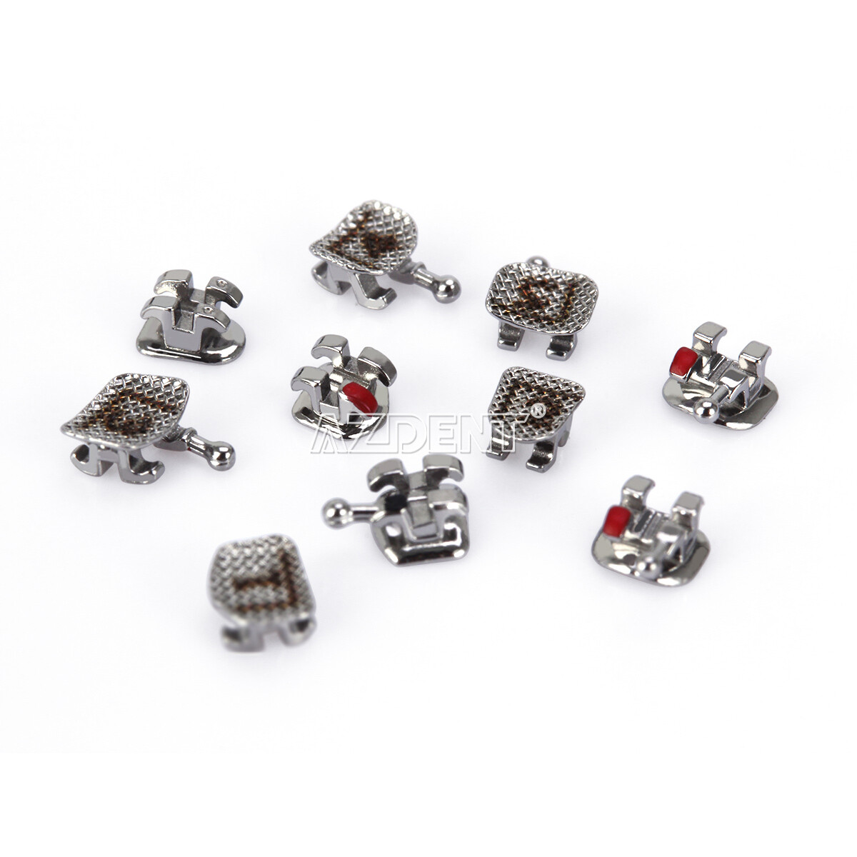 AZDENT Dental Orthodontic Brackets Braces Mini Roth.022 Hooks 345 Laser Mark