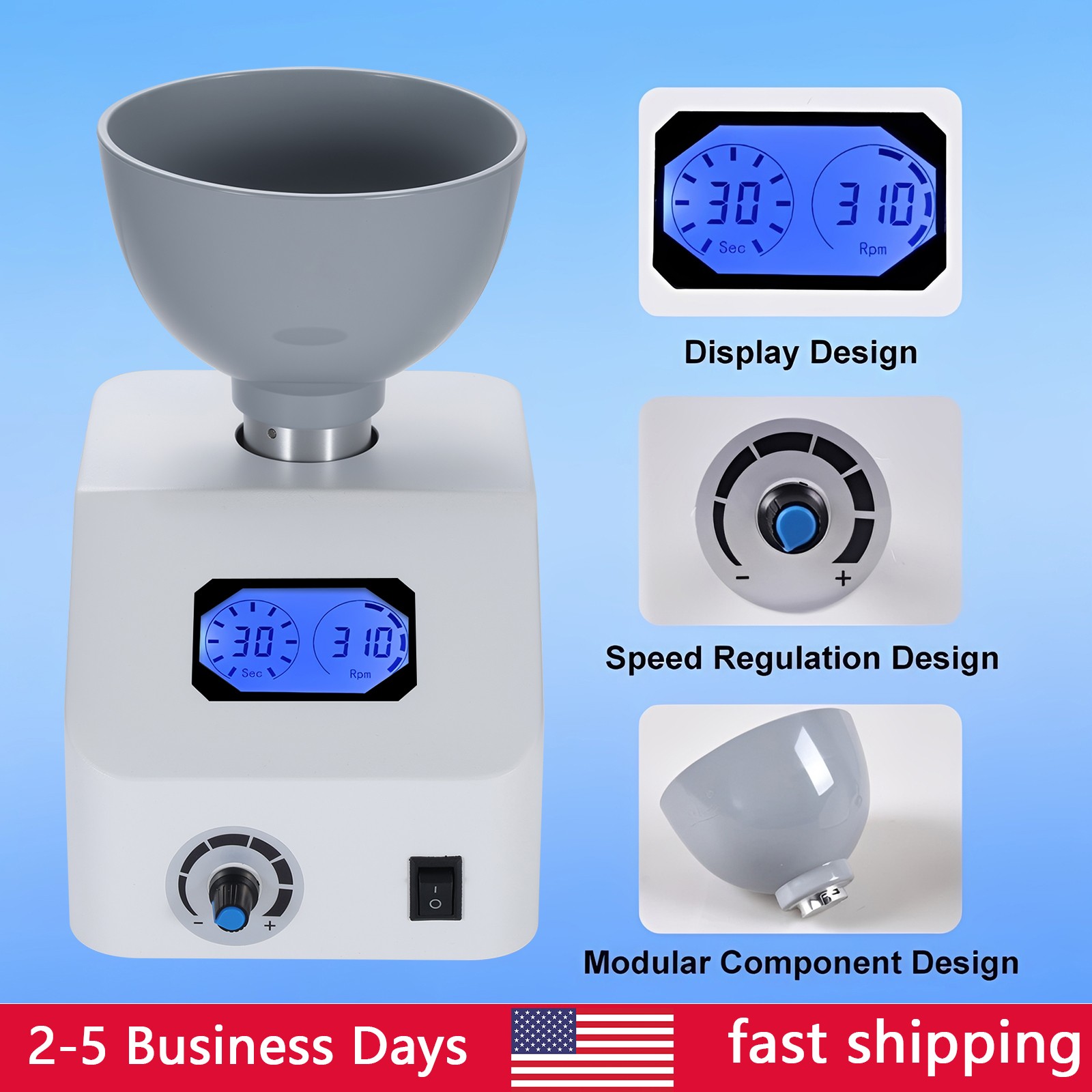 Dental Impression Alginate Mixer 300rpm Printing Material Gypsum Blender USA