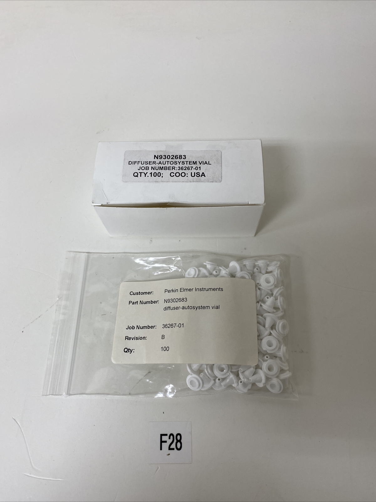 Perkin Elmer N9302683 DIFFUSER-AUTOSYSTEM VIAL 100 Pack Fast Shipping!