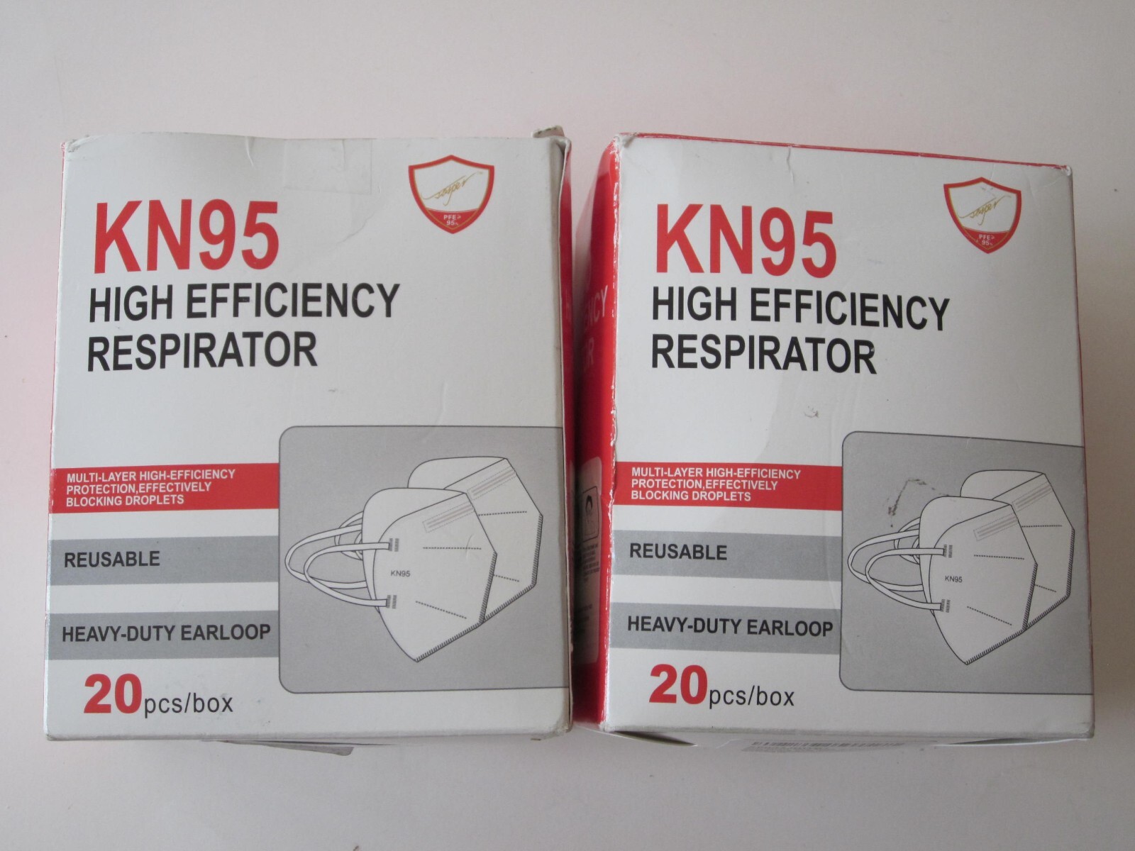 KN95 Face Mask 40 Pack Disposable Respirator Masks – White
