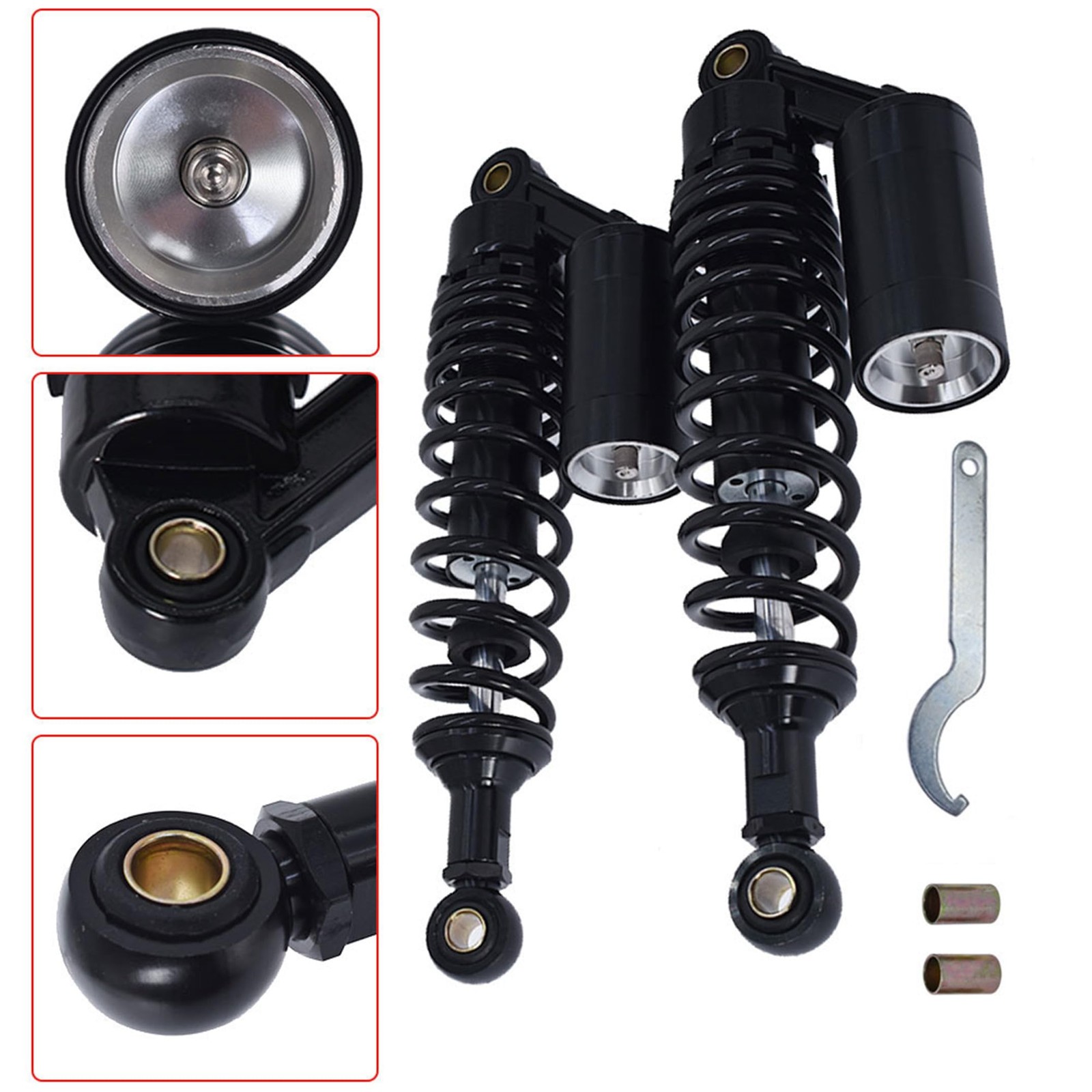 Universal 340mm Motorcycle Air Shocks 13.5 Inch Rear Damper for 150cc-750cc
