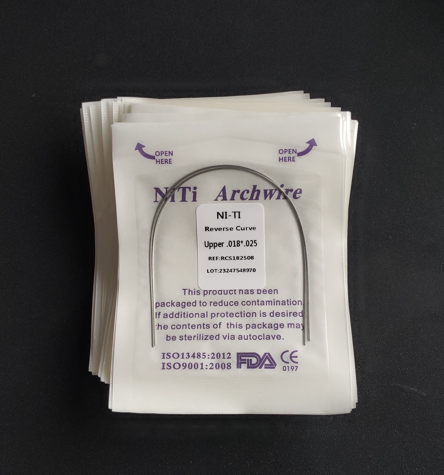 20Pack Dental Orthodontic Super Elastic Reverse Curve NITI Arch Wire Rectangular
