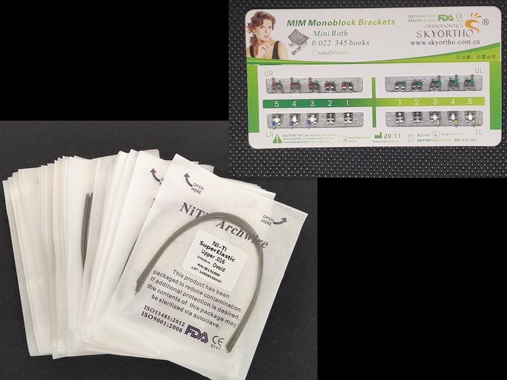Dental Orthodontics Brackets Braces /Supper Elastic Niti Round Arch Wires Ovoid