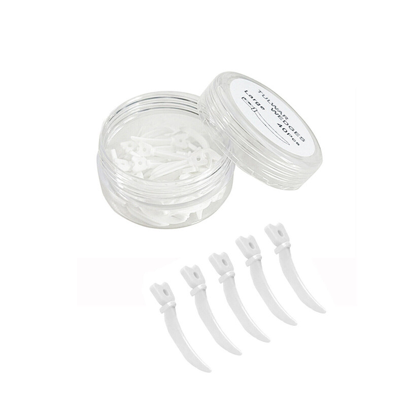 40Pcs Dental Tulwar Wedges Sectional Matrix System Plastic Diastema Wedge Refill