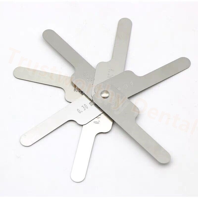 2Sets Dental Orthodontic Interproximal Reduction IPR Gauge Ruler 0.10-0.50mm