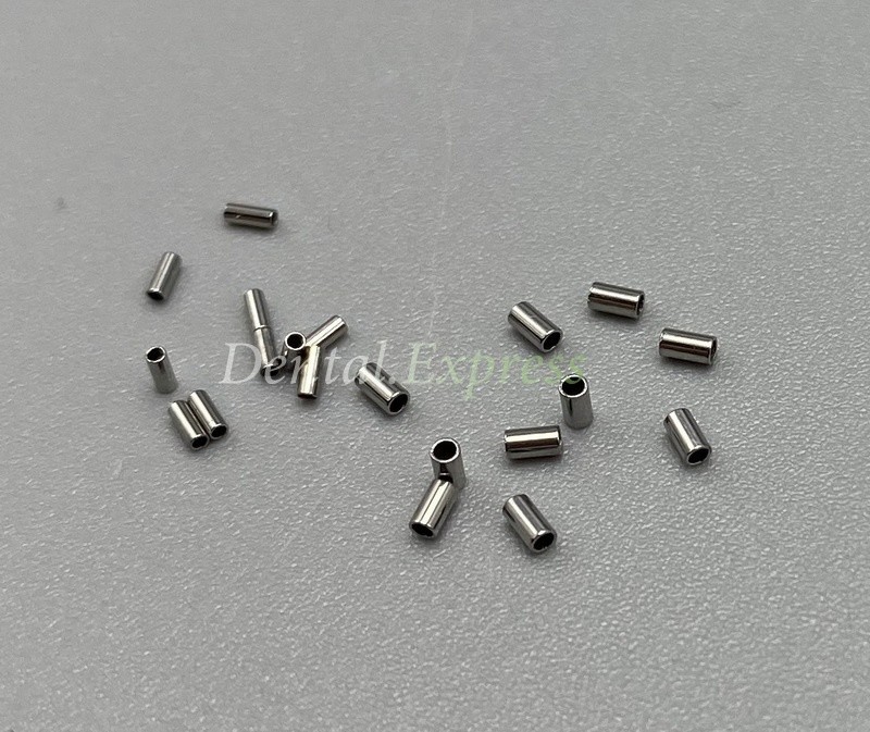 100 Dental Orthodontic Crimpable Hook Mini Stops tube Bracket Stopper 0.5/0.8mm