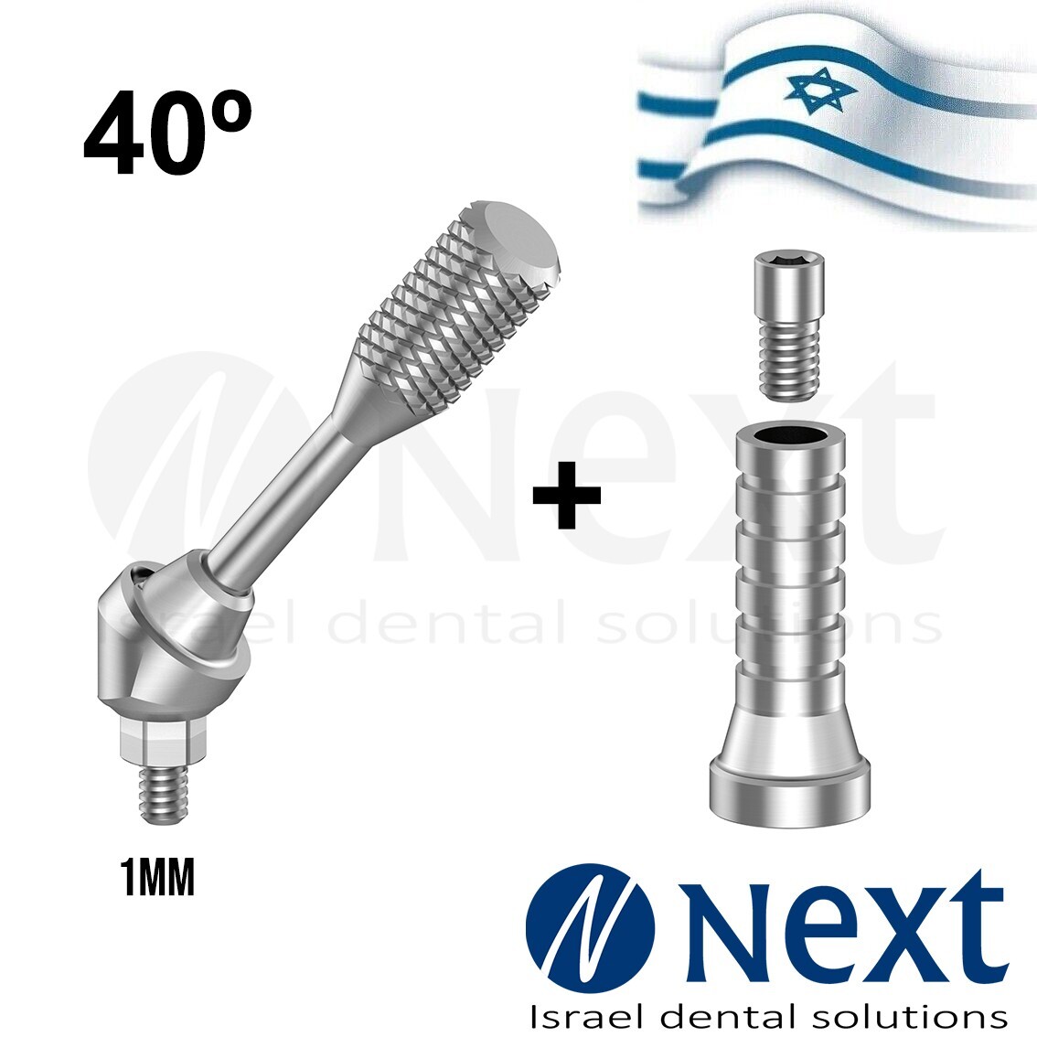 New Multi Unit angulated 40 deg 1 mm abutment titanium sleeve