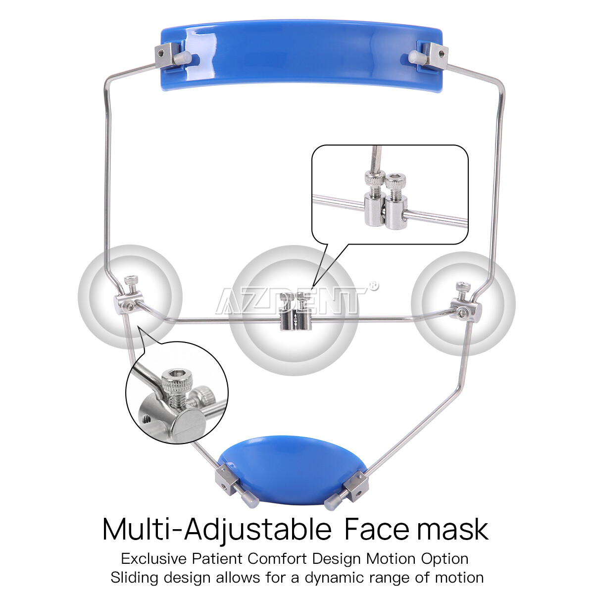 Dental Adjustable Orthodontic Reverse Pull Headgear Facial Mascara Double/Single