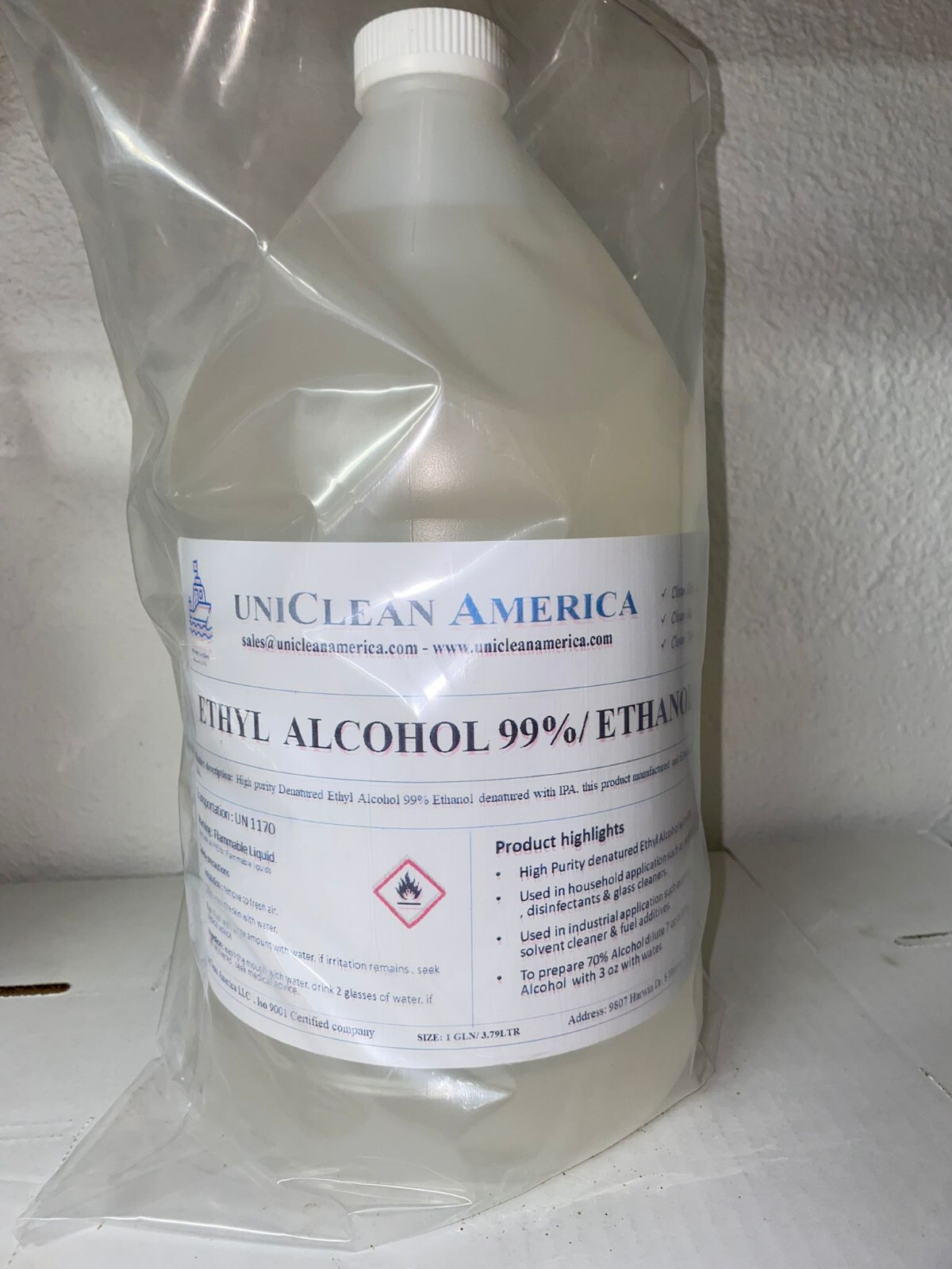 Ethyl Alcohol 99% – Denatured Ethanol 99%
