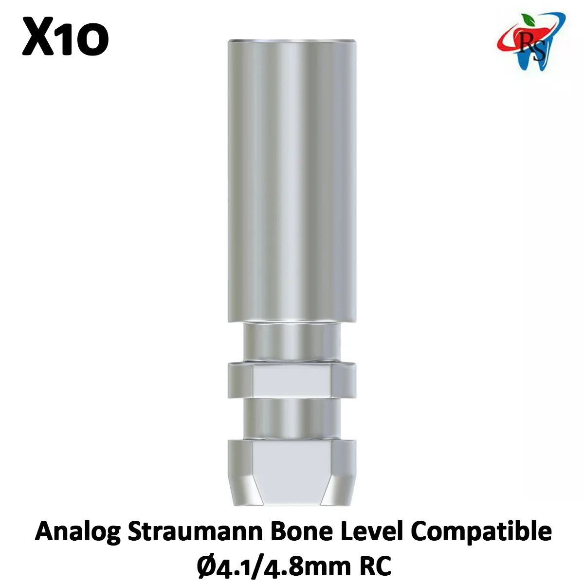10x Dental Analog Straumann B0ne Level Compatible Ø4.1/4.8mm RC Lab Replica