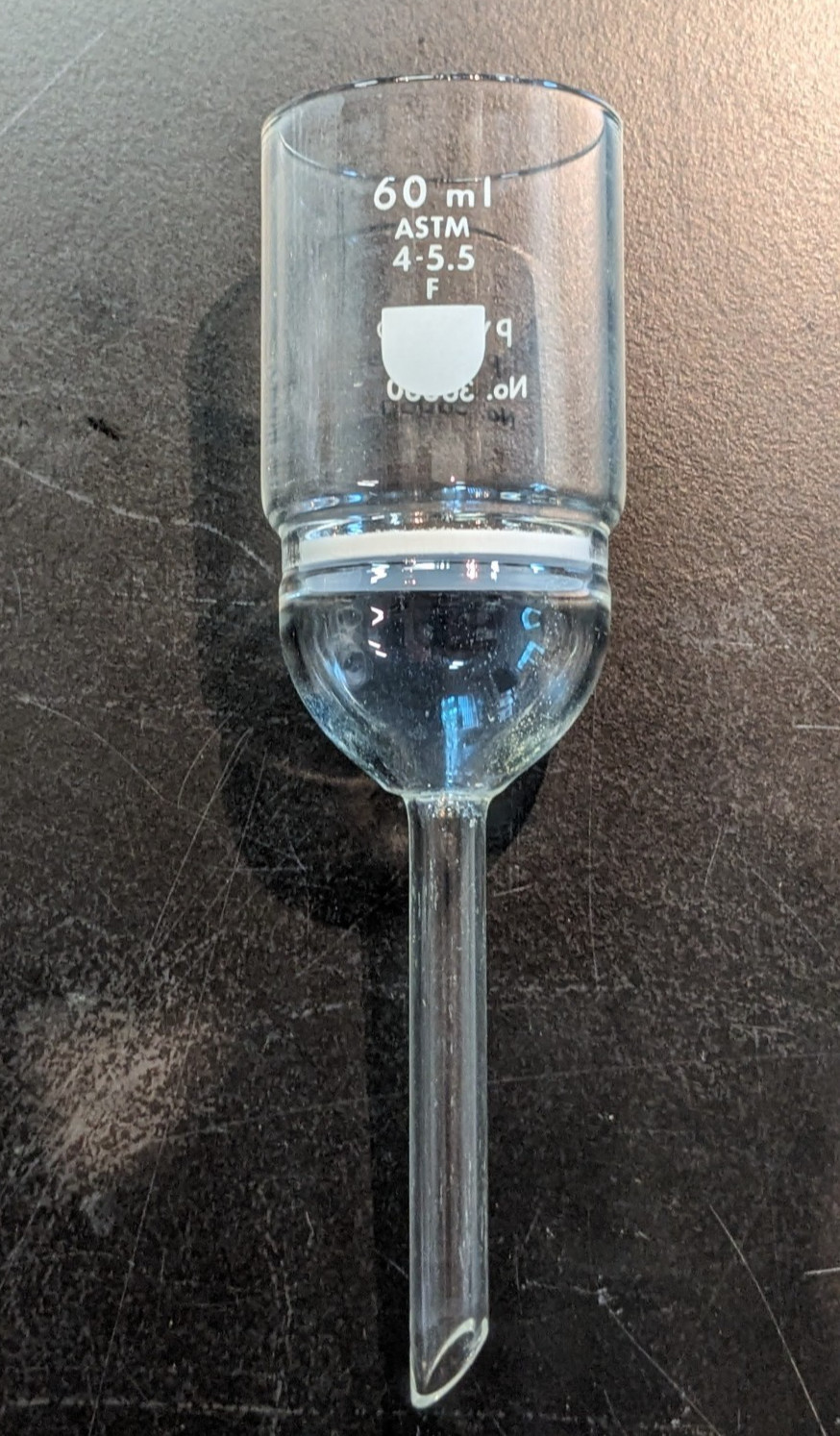 Pyrex 36060 60mL Fritted Glass Filter Funnel ASTM 4-5.5F Laboratory Glassware