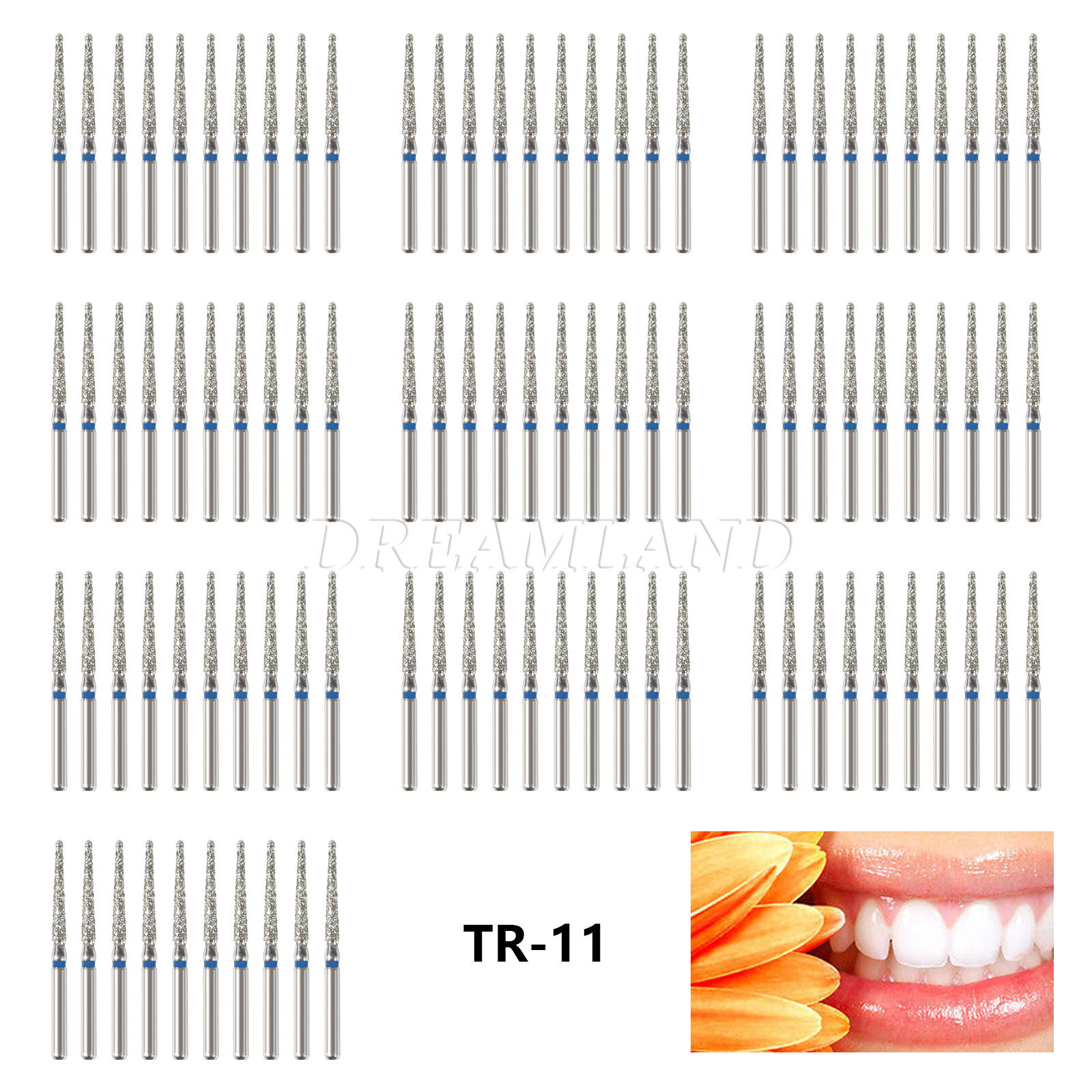 100/200* Dental Diamond Burs FG Drill for High Speed Handpiece 1.6mm Yabangbang