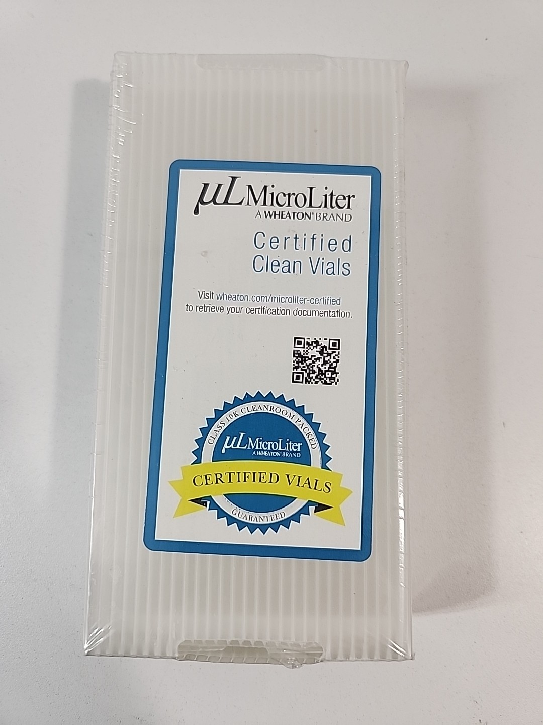 WHEATON μL MicroLiter Glass Certified Clean 9mm Vials w/ Patch 12 x 32mm 100/Pk