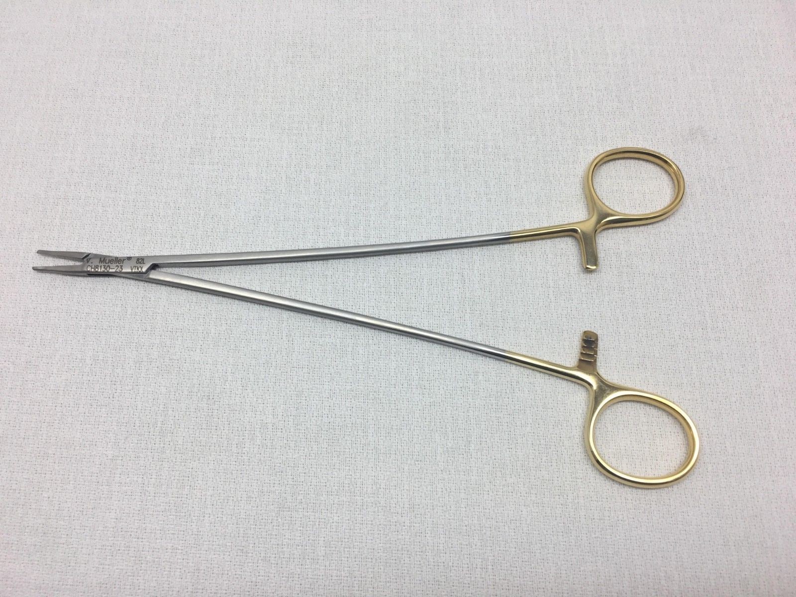 V. Mueller CH8130-23 9″ Delicate Touch Micro Needle Holder w/ T.C. Jaw ( 10 )