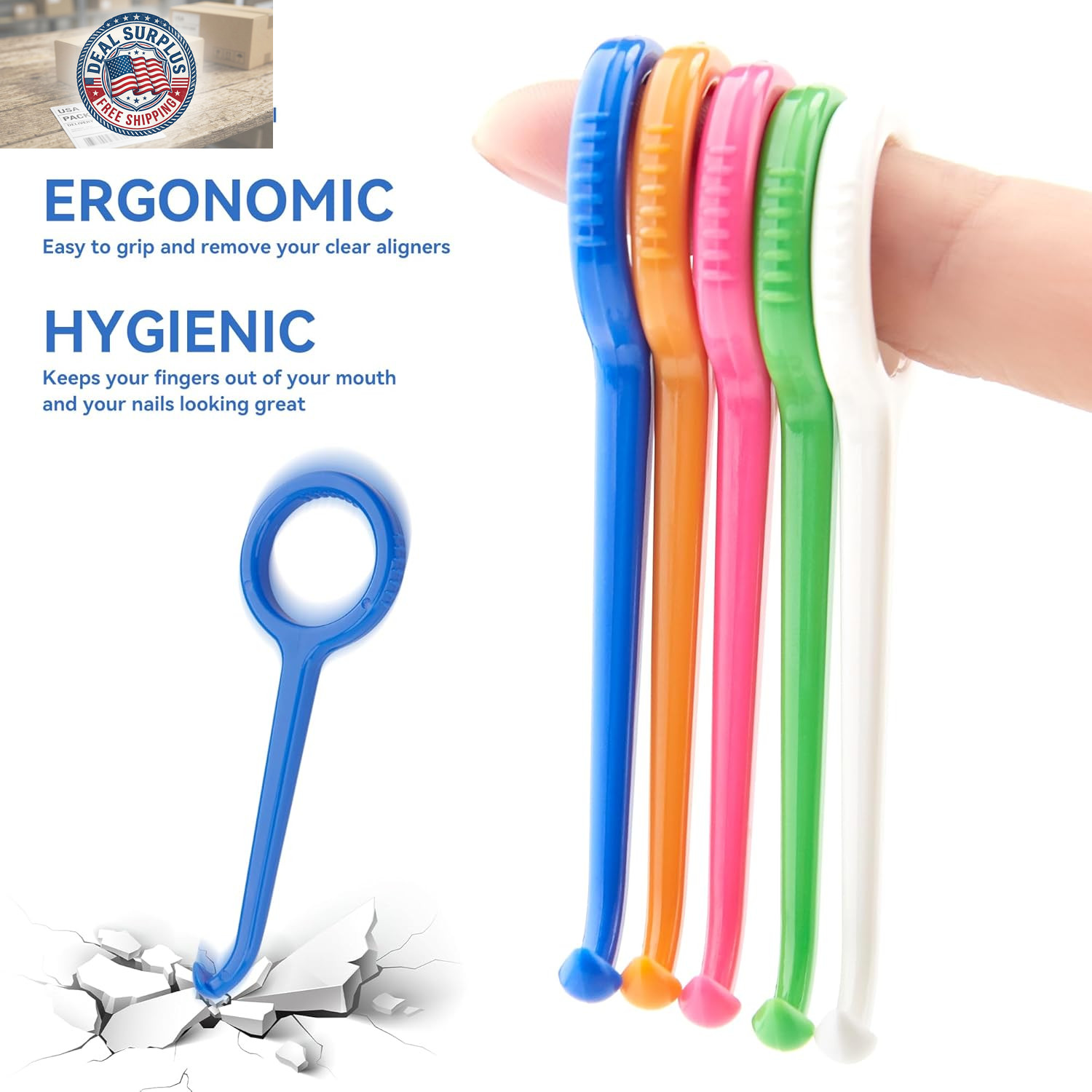 25PCS Aligner Remover Tool, 5 Colors Clear Aligner Removal Tool for Invisalign R