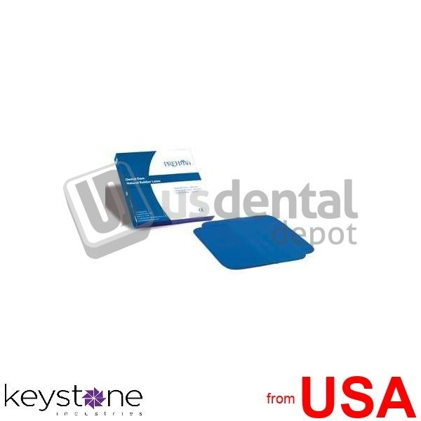 KEYSTONE Prehma 6x6in Heavy ga Unscented BLUE Latex Dental Dam (0.22mm), 445984