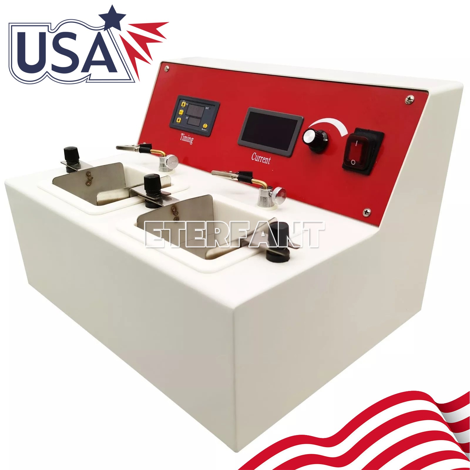 Dental Lab Electrolytic Polishing Machine Unit with Two Electrolytic Cells US