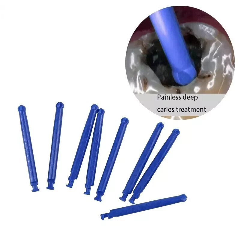 8Pcs Dental Plastic Intelligent Deep Caries Removal Treatment Burs RA-4/6/8
