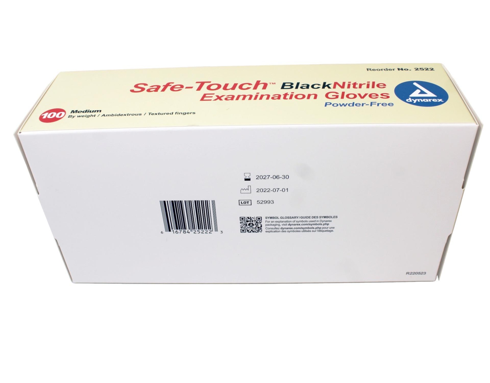 Dynarex Black Nitrile Exam Gloves, Medium, 100 Count – 3 Pack