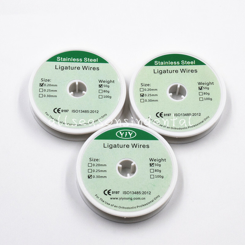 50g Dental Orthodontic Green Ligature Wires Stainless Steel Wire 0.2/0.25/0.3mm