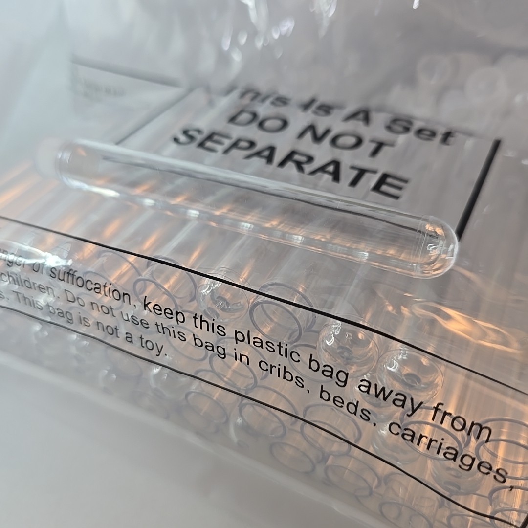 300 Pcs Test Tubes 8 ml Clear Plastic Test Tubes with Caps 8ML Small 3.94″ Seal