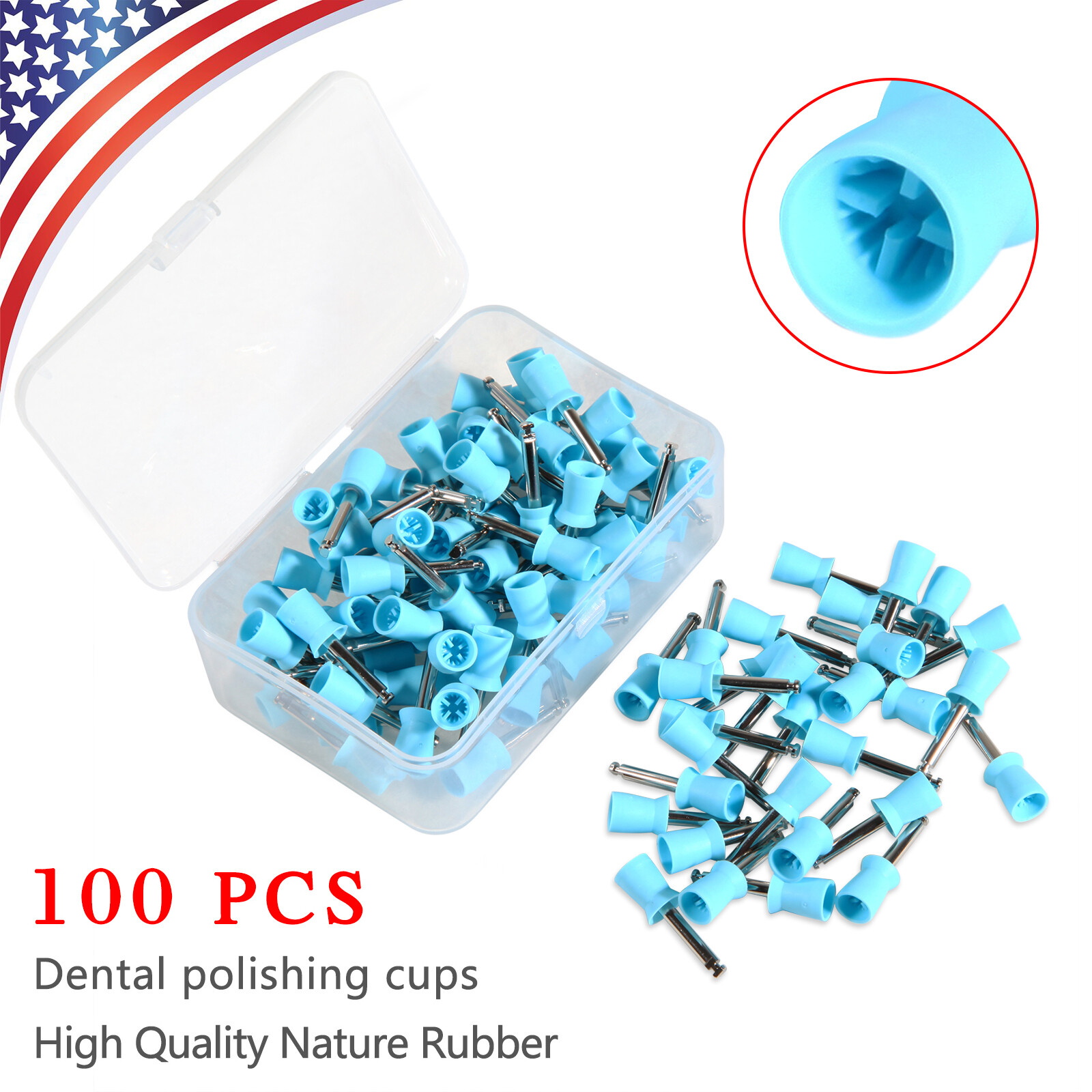 1-10 Boxes Dental Latch Type Tooth Polishing Prophy Cups Rubber Tooth Polish sa