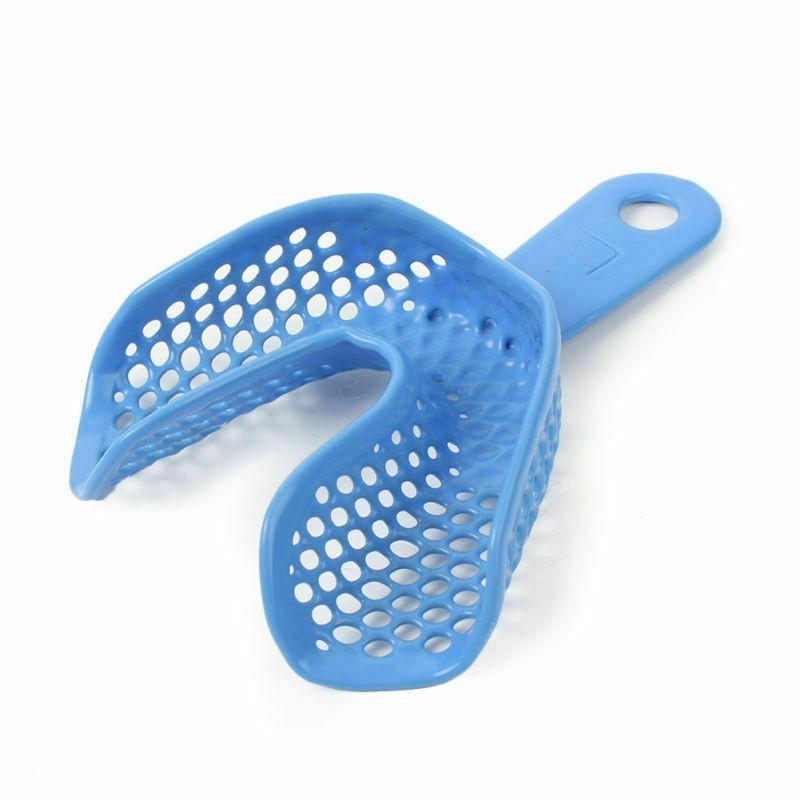 2 Pcs Dental Impression Trays Plastic-Steel Denture Autoclavable Upper + Lower