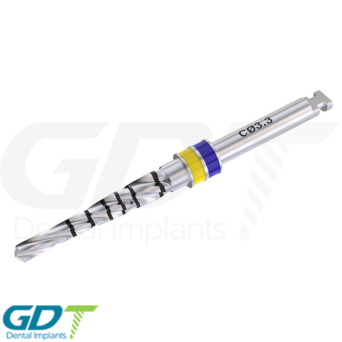 Conical Drill 2.0mm – 3.3mm, External Irri gated, Dental Im plant Sur gical Tool