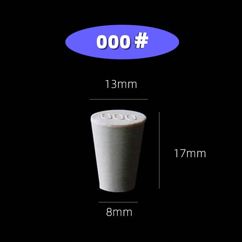 White Rubber Bung Stopper Tapered Plugs Laboratory Solid Stoppers Various Sizes