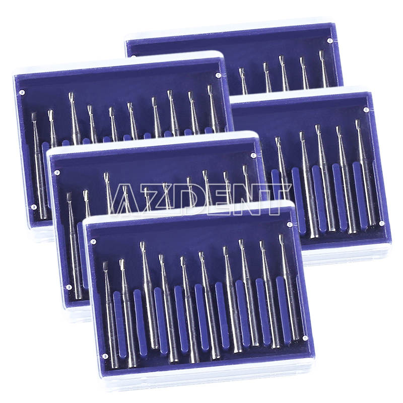 Dental Burs Tungsten Steel Carbide FG Burs Fit High Speed Handpiece 10Pcs/Kit