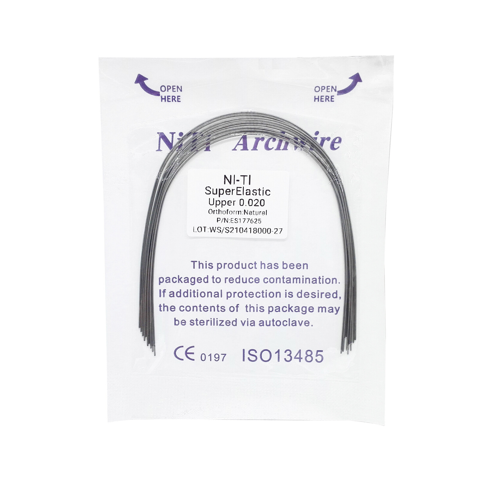 0.99$ Dental Orthodontic Super Elastic Niti Round Natural Form Arch Wire
