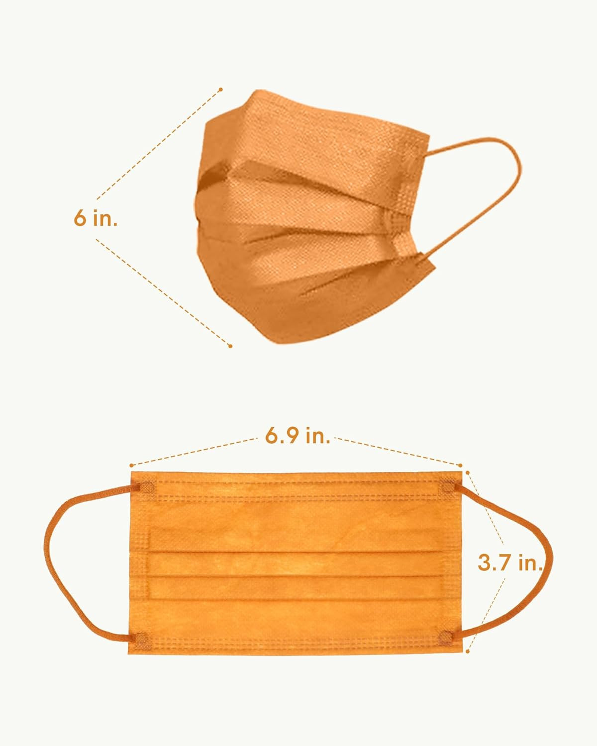 Fricare Face Masks Disposable for Adults, 4 Ply ASTM Level 3, Individually Wrapp