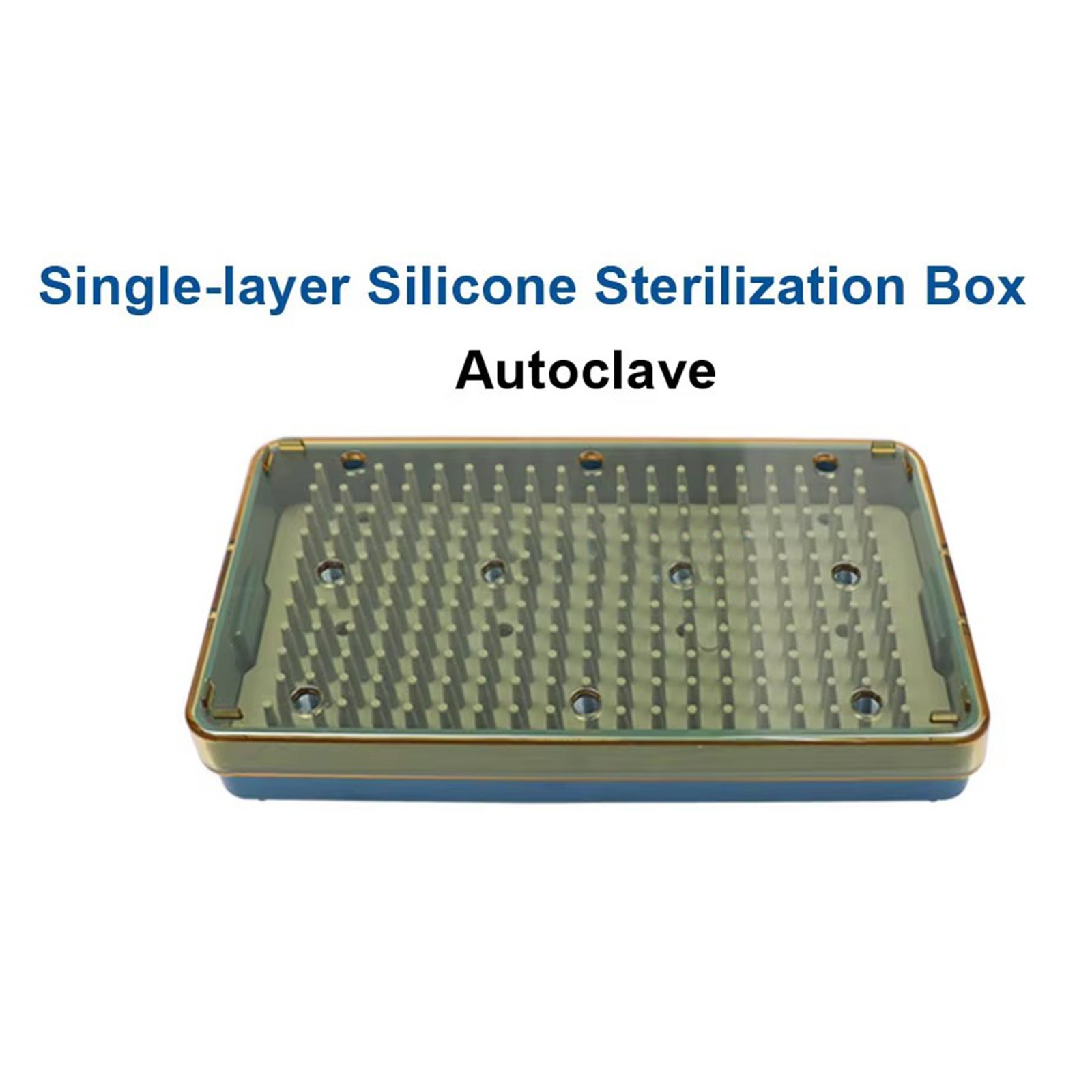Single Layer Dental Sterilization Tray Case Silicone Disinfection Box Small Size