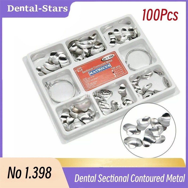 TOR VM Dental Sectional Contoured Metal Matrices Refill Matrix Band Mix No 1.398
