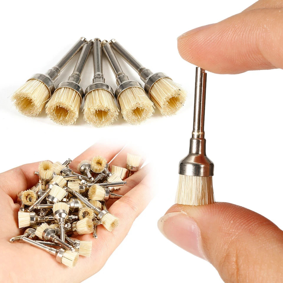 Dental Nylon Bristle Rubber Latch Flat Prophy Cups Polishing Brushes Prophylaxis