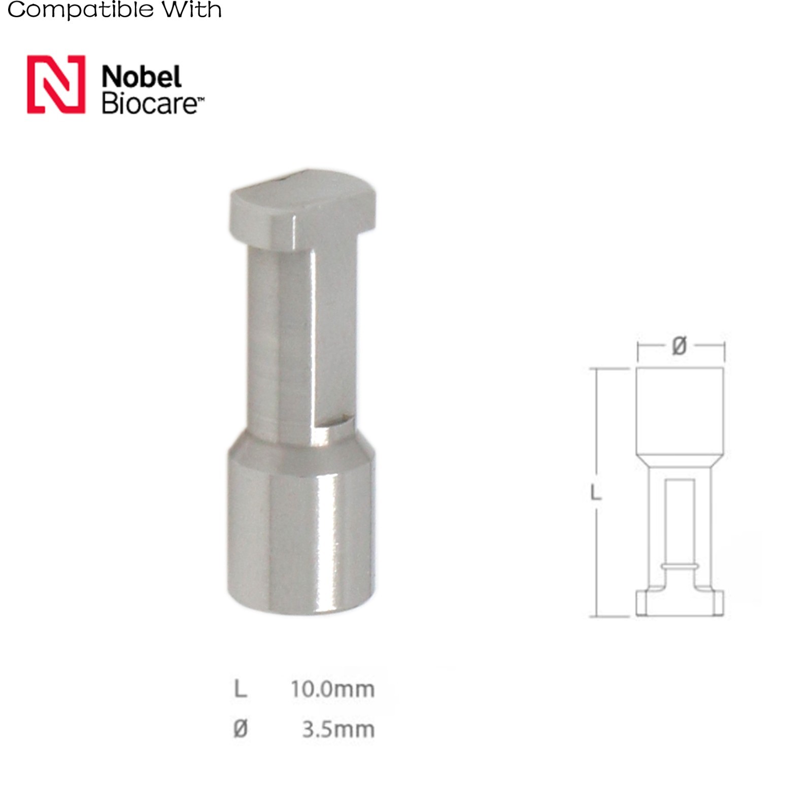 US Nobel Biocare Ø3.5/4.3 CC Conical Connection Lab Analog compatible With NP/RP