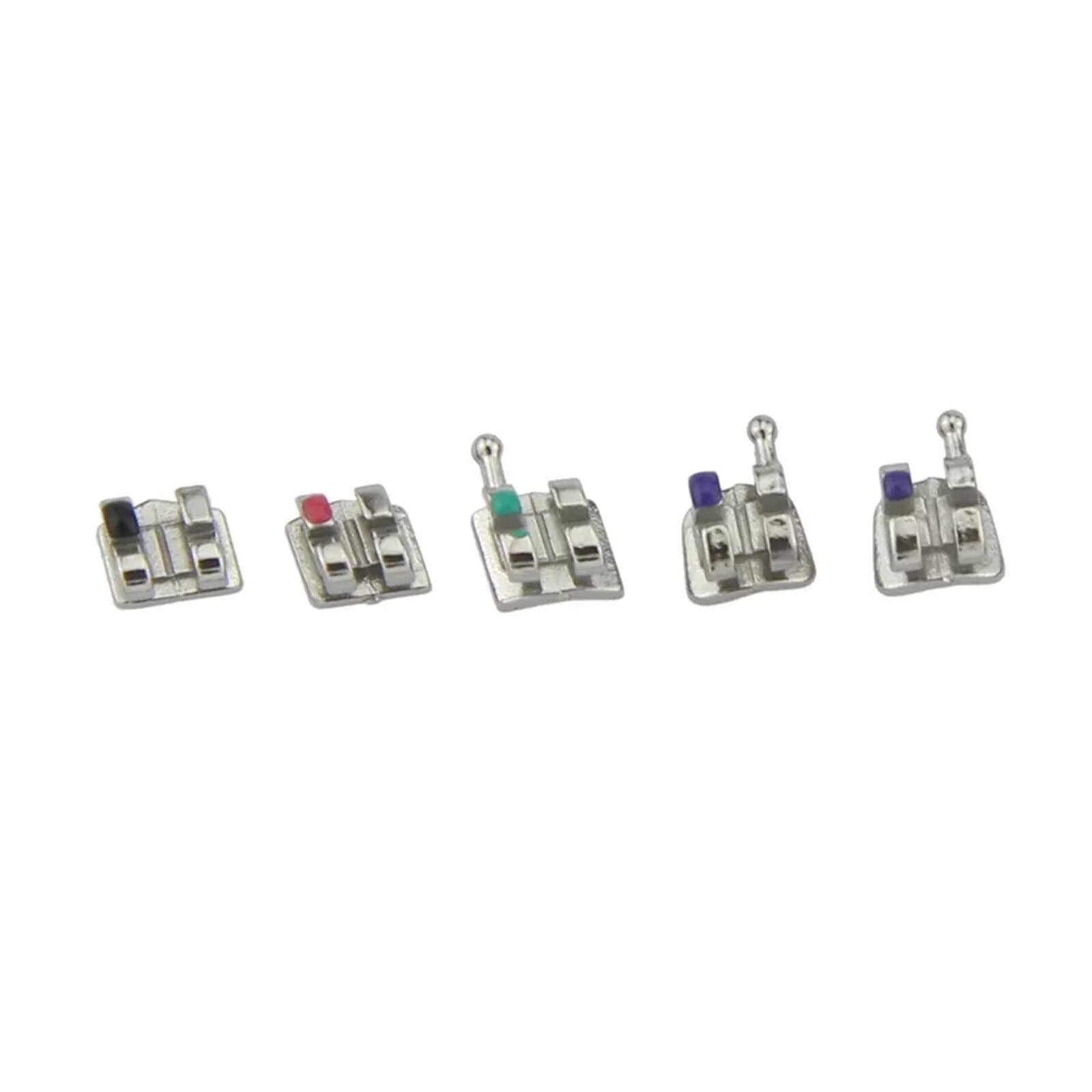 Dental Orthodontic Brackets Metal Braces Roth MBT 018 022 345 Hook Mini Twin MIM